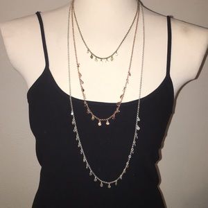 Lucky Brand 3 in one mixed metal multi necklace